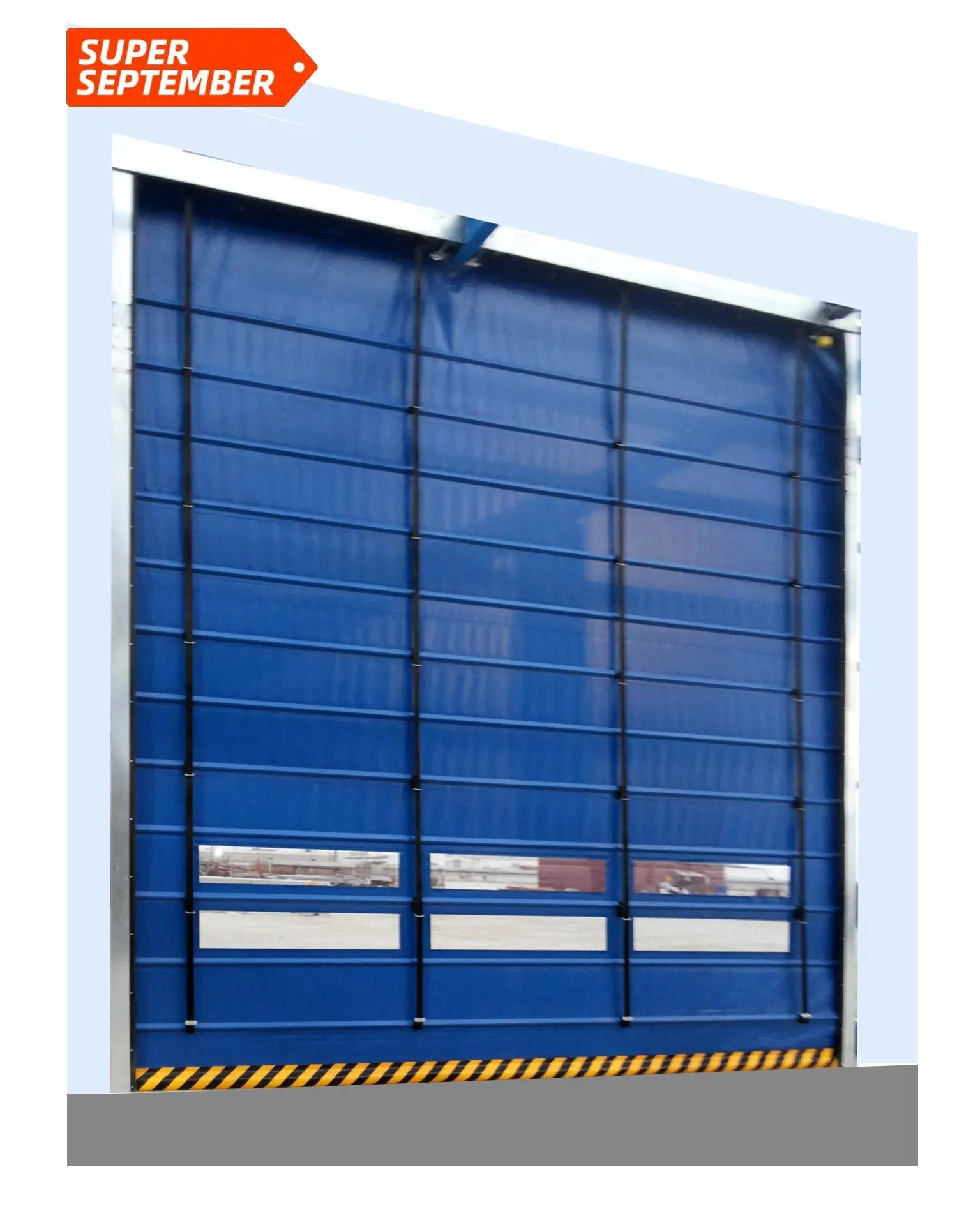 Automatic High Speed PVC Sheet Shutter Stacking Doors Rapid Rolling Industrial Fast Folding Door For Clean Warehouse Windproof