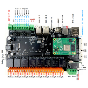 KinCony Server-Mini Home Automation Local Server <strong>Raspberry</strong> <strong>Pi</strong> CM4 <strong>Relay</strong> <strong>Module</strong> - Product Image 1