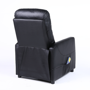 Moderner beheizter <span class=keywords><strong>6</strong></span>-Punkt-Massagestuhl Ausziehbare Ledertaschen Kunstleder polster Holzrahmen Faltbare Funktion - Product Image 4