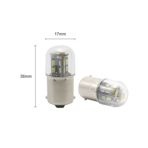BA15S 2W มินิหลอดไฟ LED 10-30VDC BAY15d B15 BA15s สัญญาณไฟ LED หลอดไฟ