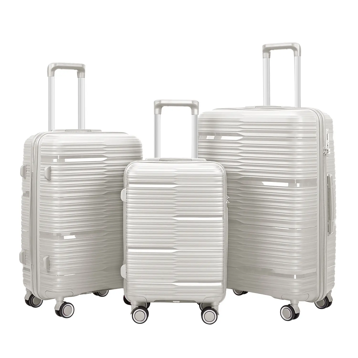 Waterproof Heavy Duty Travel Koffer Attachable Trolly Pcs Bag Of 3 Pice Two Piece Luggage Set Low Price Pp Luggage Sets