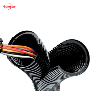 <strong>Two</strong>-Layer Double Split PVC/PE/PA Corrugated <strong>Flexible</strong> Electrical <strong>Conduit</strong> Easy Assembly for Wind Power Durable PP Material