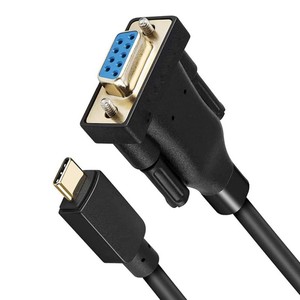 <strong>USB</strong>-C/<strong>USB</strong>-A to RS232 DB9 <strong>Serial</strong> Adapter Cable Chipset Compatible Windows 11 10 8 7 Vista XP 2000 Linux Mac OS for Printer Use - Product Image 1