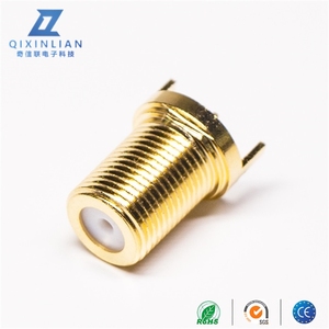 Saf bakır altın kaplama F dişi konnektör kaynaklı kurulu PCB ile 1.5MM Pitch ve dış dişli iç delik Jack tipi - Product Image 2
