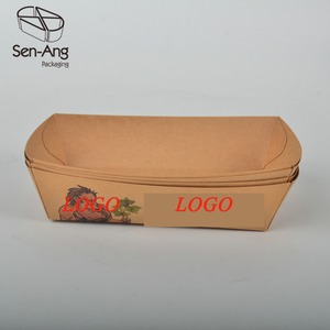 Dùng Một Lần Snack Container Mở Giấy Tấm Khay Nhiều Lớp Khoai Tây Chiên Chip Ăn Din-Takeaway Kraft Giấy Thuyền Hộp - Product Image 3