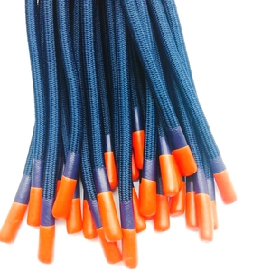 定制拉绳圆形拉绳连帽衫带双色硅胶浸水端 - Product Image 5