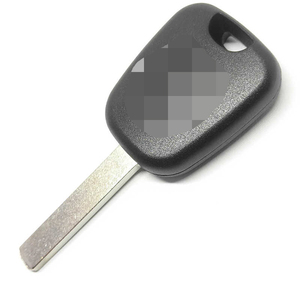 Guscio di programmazione Transponder con chiave remota per auto Smart universale in P-eugoet-KS11307 nera con logo senza lama scanalata - Product Image 1
