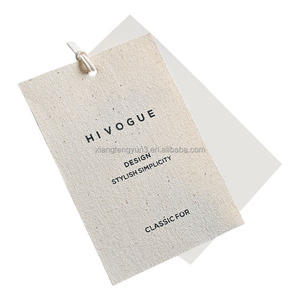 Etiqueta colgante de ropa personalizada con logotipo en relieve de cuerda, lámina de oro, impresión UV, etiqueta colgante de papel de cartón para ropa - Product Image 1