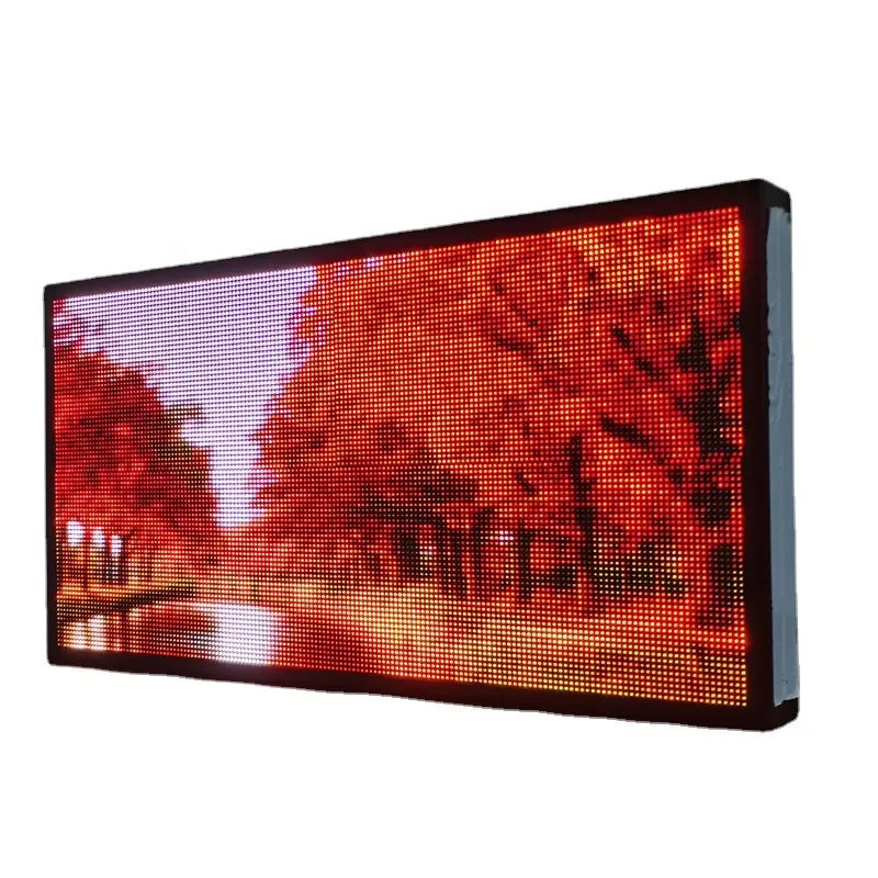 Cartelera LED P4 para exteriores, tablero de señal LED enrollable capacitivo a todo color, pantalla de publicidad, 64x32cm