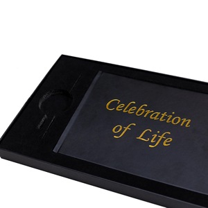 Wholesale Custom Hardcover <strong>Memory</strong> Frame <strong>a</strong> Celebration of Life Box Suite with Pen Memorial Funeral Guest Book with Pen Set - Product Image 5