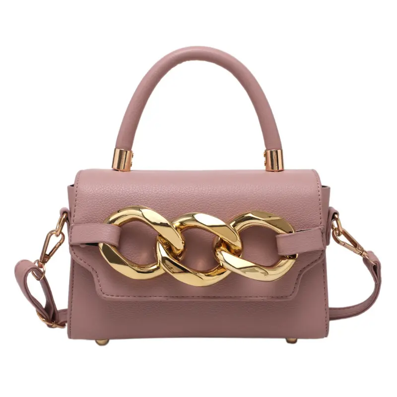 Hot sale woman cute purses shoulder bags for female Chains Handbag Pu Leather Square Shoulder Bag Nice Quality Designer Purses