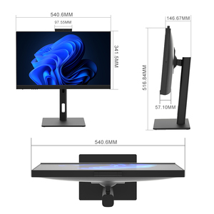 Desktop Barebone Ultra-fino 23.8/24 Polegada Aio Pc FHD Tela Intel Core DDR4 SSD Alta Qualidade Tudo em Um Computador Touch Screen