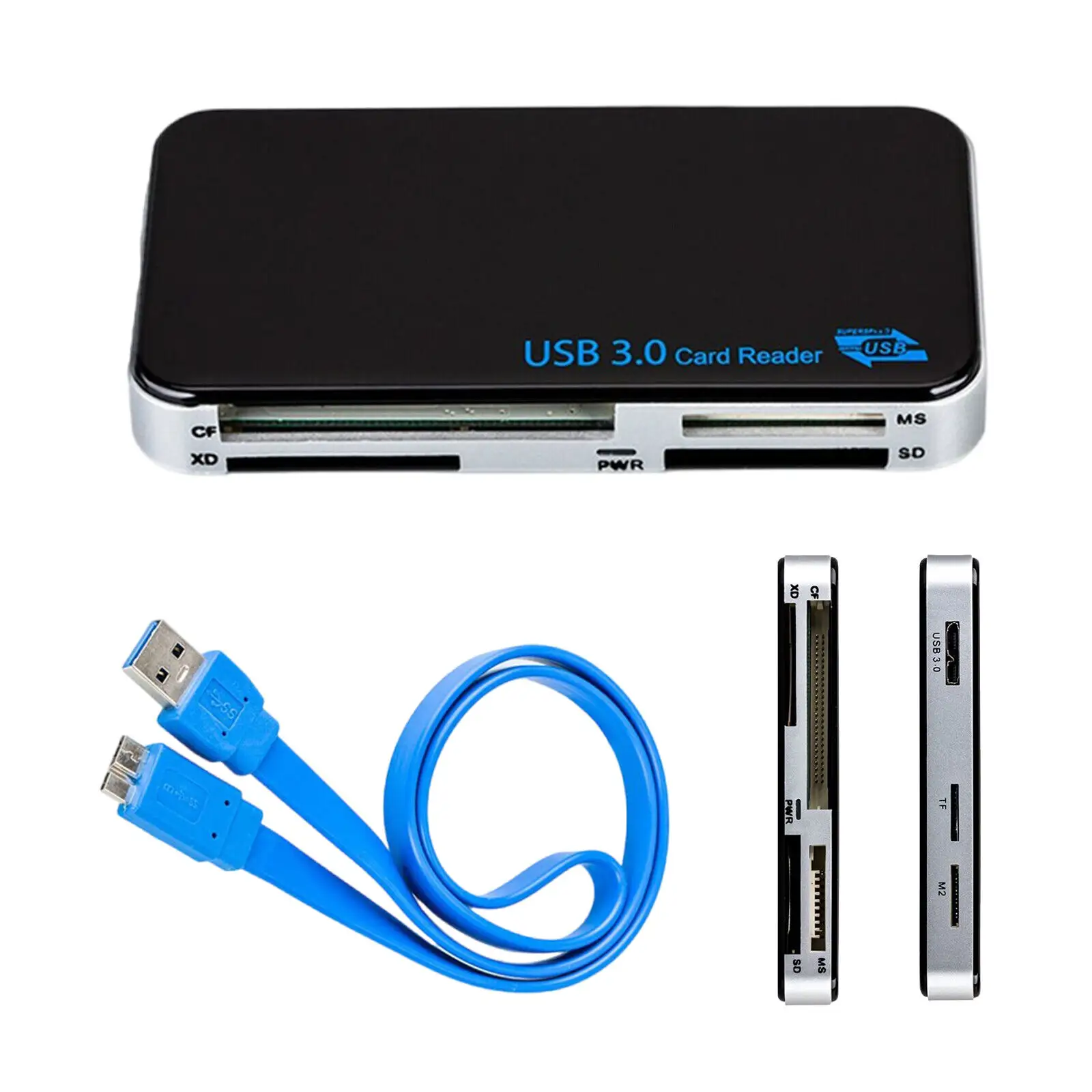 USB 3,0 карта памяти Адаптер для чтения карт памяти 5 Гбит/с концентратор для CF/TF/SD/XD/M2/MS карты