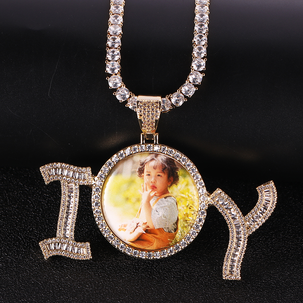 Circular Gold With Tennis Chain