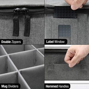 5pcs Set China Storage Containers Moving Box China Dinnerware Storage Organizer - Product Image 3