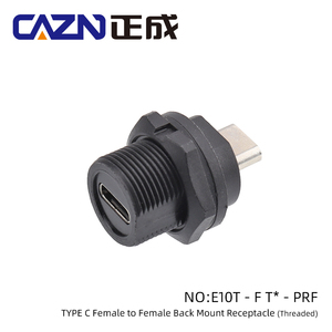 USB Type C GEN 1 Type-C 3.0 3.1防水连接器IP67/68螺纹型电缆插头和插座连接器 - Product Image 6