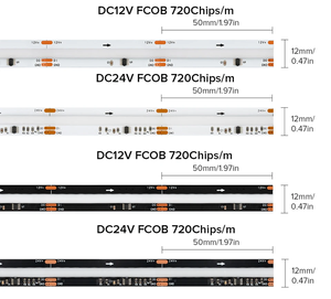 <strong>DC12V</strong> 24V FCOB <strong>RGB</strong> WS2811 IC <strong>LED</strong> Light RA90 720 <strong>LEDs</strong> Per Meter Flexible Digital FOB COB Addressable <strong>RGB</strong> <strong>Led</strong> Pixel Strip Light - Product Image 2
