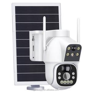 Camhipro Cámara de batería solar Pan Tilt PTZ con doble lente de baja potencia 4MP Wi-Fi/ 4G Domo inalámbrico con alarma de detección de movimiento PIR dual - Product Image 6