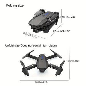 低价可折叠无人机玩具E88 PRO RC直升机高清摄像机WiFi FPV高度保持遥控无人机四轴飞行器礼品 - Product Image 5
