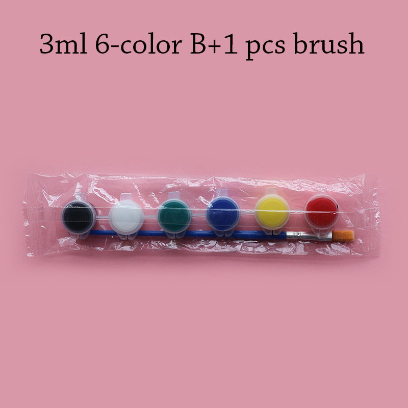 3ml 6-color B+1pcs brush