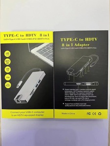 Typ C 8-in-1-Dockingstation Netzwerk anschluss Hub USB Hub Extender HD-Computer-Docking station - Product Image 6