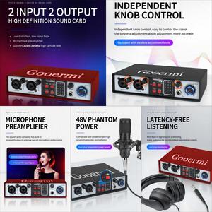 Multifunctional Audio Interface <strong>Sound</strong> Card for Wholesales Recordio <strong>Sound</strong> Card - Product Image 6