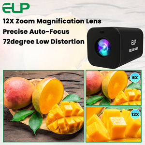 Uzaktan kumanda ile ELP 12X otomatik Zoom H.264 4K USB kamera motorlu otomatik odaklama 1080P 60FPS Video konferans için HD-MI USB Webcam - Product Image 2