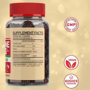 Berberine Gummies ไร้น้ําตาลพร้อมซีลอนอบเชย 1200 มก. รองรับการทํางานของภูมิคุ้มกันสําหรับการดูแลหัวใจและลําไส้ - Product Image 3