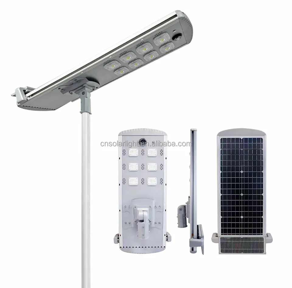 Led Street Light 3000-5000K 60-100W All In 1 Solar Street Light Self Cleaning Outdoor Led Power Panel Lamp Solar Street Light
