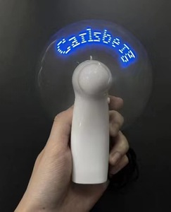 Promoción Texto programable Pantalla Led Ventilador de mano Mini intermitente OEM LED Palabra Ventilador Concierto Regalo Mensaje Ventilador
