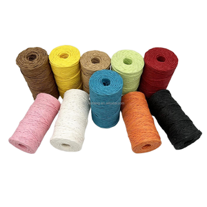 Yeni liste 2MM 100 metre bükülmüş şerit dize yapma makinesi jüt kağıt rafya iplik örgü rafya rulo ambalaj halatlar için - Product Image 6