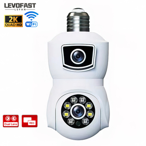 LEVOFAST便宜的4MP E9灯泡无线WIFI双镜头灯泡摄像头360安全监控IP PTZ灯泡摄像头 - Product Image 2