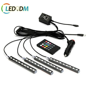 Tira de luces LED de fácil instalación para coche, 5V, USB, BT, música, RGB, luces interiores de ambiente para coche con función activa de sonido, listo en stock - Product Image 1