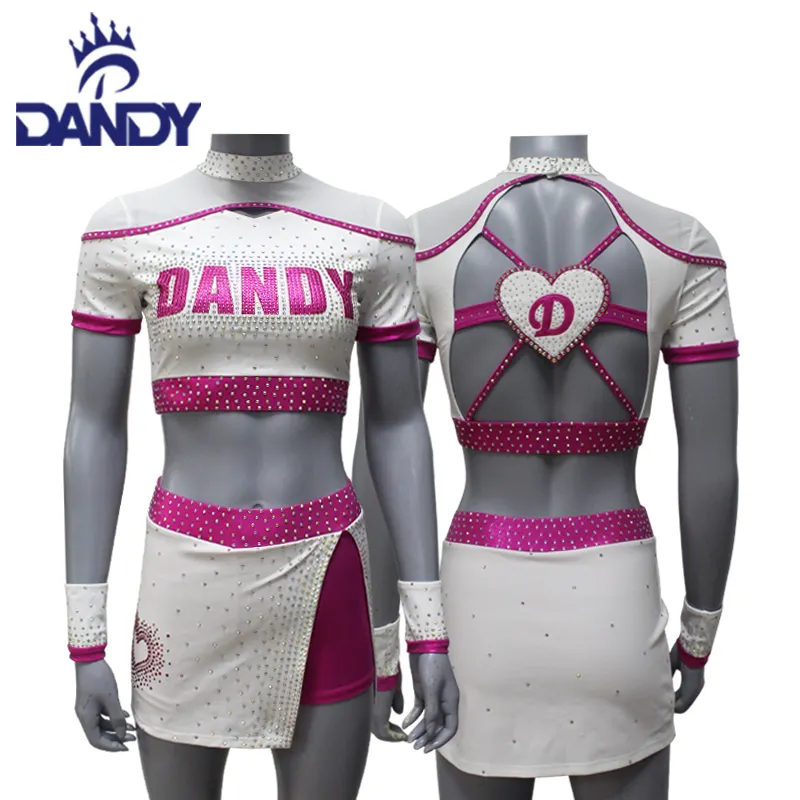 Venta al por mayor de logotipo de impresión personalizada Cheerleading Uniform High School Cheerleading Costume