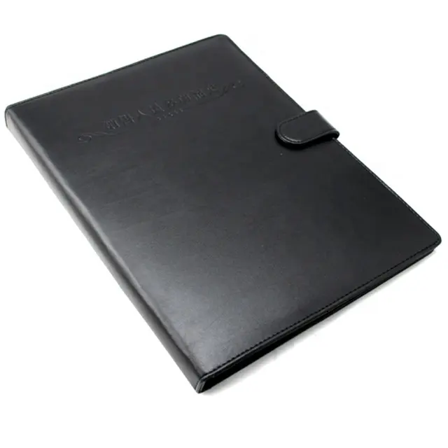 مخصص الأعمال التنفيذية فو جلدية قابلة للطي محفظة المستندات 3 حلقة ملف مجلد مجلد