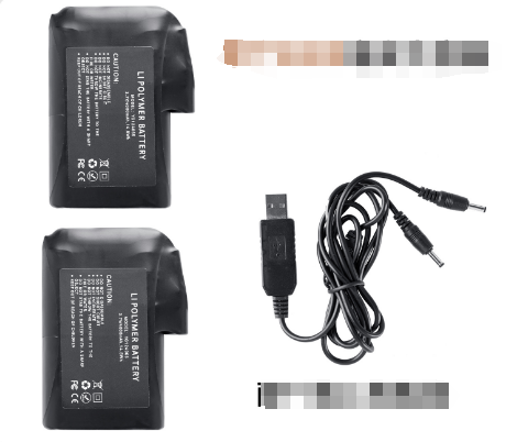 Batterie au lithium noire 2 pièces 4000 mah