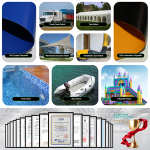 1050G Heavy Duty PVC revestido encerado chuva sombra elástica membrana estrutura Material para Canopy <span class=keywords><strong>Tent</strong></span> Shelter Fabric