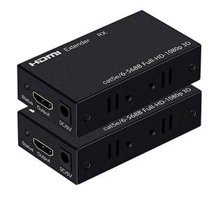 Extensor HDMI de 1080P, extensor HDMI de 60m a RJ45 con señal IP Ethernet Cat5e/Cat6, compatible con LAN, alta resolución de 1080P para TV y PC - Product Image 1