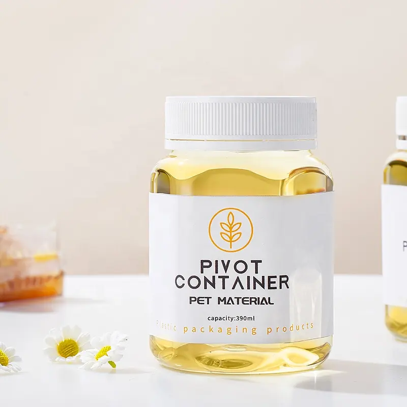중국 공급 500g 1kg PET 투명 육각형 도난 방지 커버 투명 플라스틱 꿀 병
