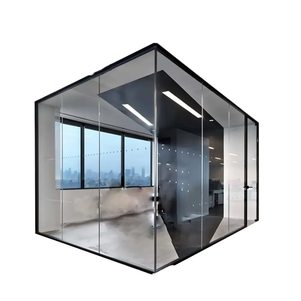 ריהוט משרדי להתאמה אישית-מסגרת אלומיניום מחיצת זכוכית משרד ביתי מחיצות קיר משרד מתקפל מחיצות משרדיות
