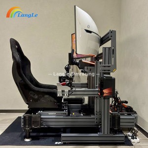 Fórmula de instalación simple, simulación de coche de carreras, soporte de asiento de cabina, teclado, freno de mano, simulador de juego de conducción