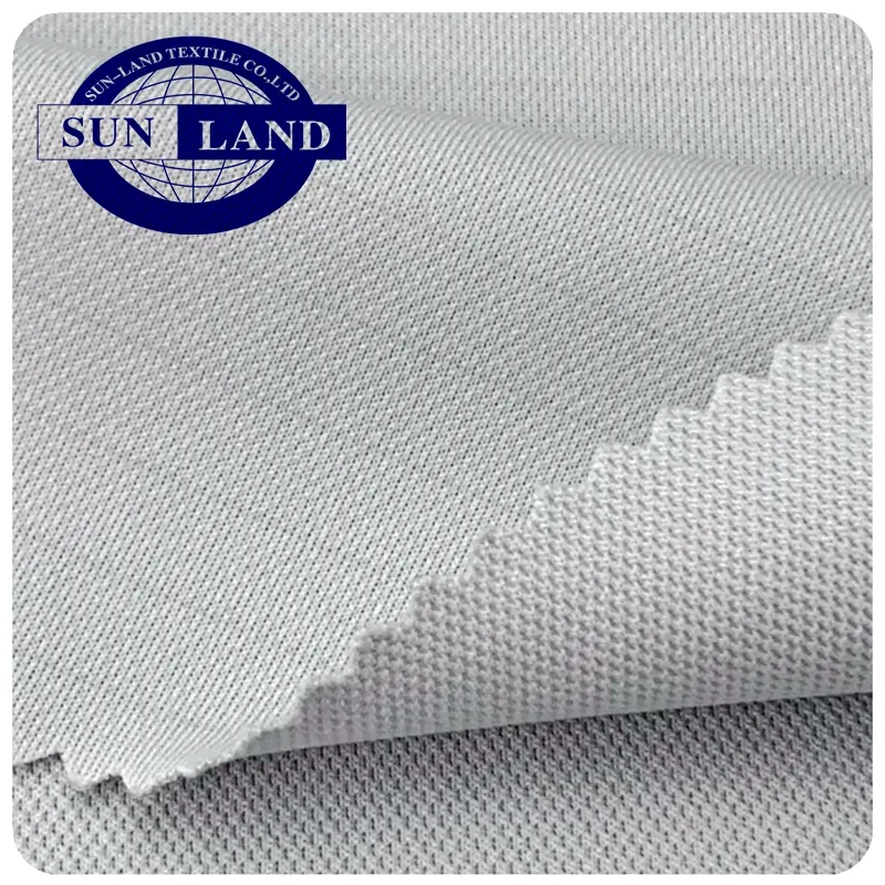 Anti-Statische Pique Wit Gestreept 100 Polyester Stof Voor Werkkleding Schone Kamer Textiel Zomer Arbeid Uniform