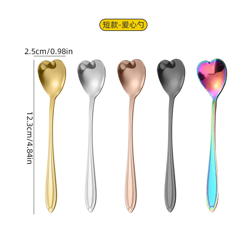 Rose gold - heart-shaped (short style)