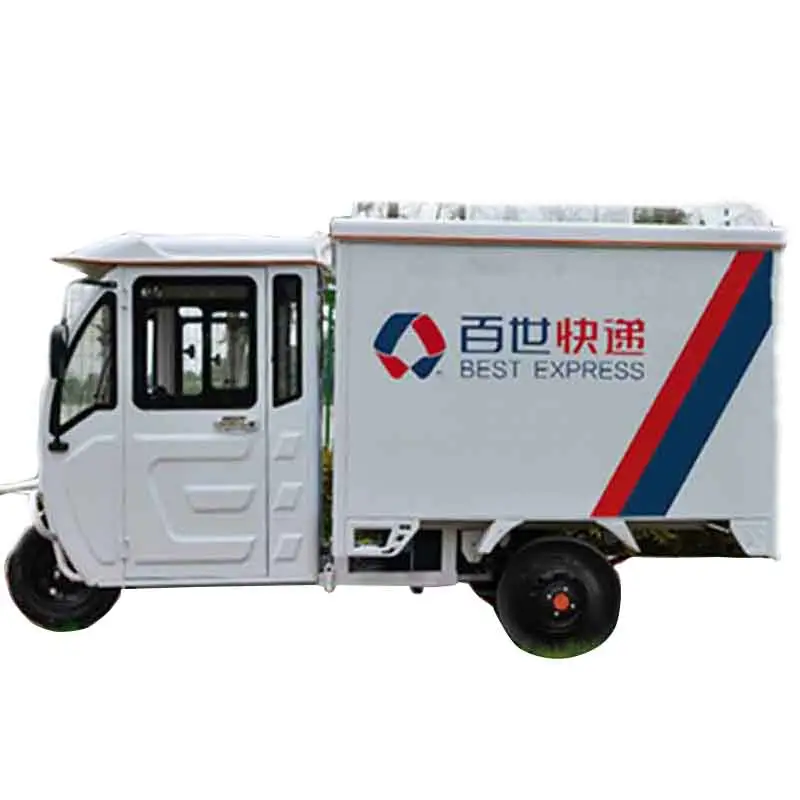 Nuovo triciclo solare Cargo moto Box Cargo bici triciclo triciclo elettrico chiuso per il carico