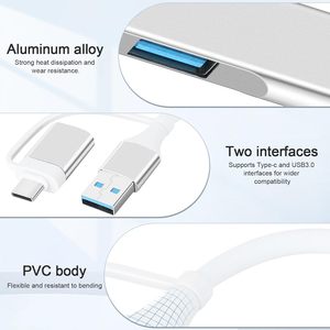USB C TO USB Hub 2 in 1พอร์ต4แบบพกพาตัวขยายฮับ3.0อะแดปเตอร์แยกข้อมูล - Product Image 3
