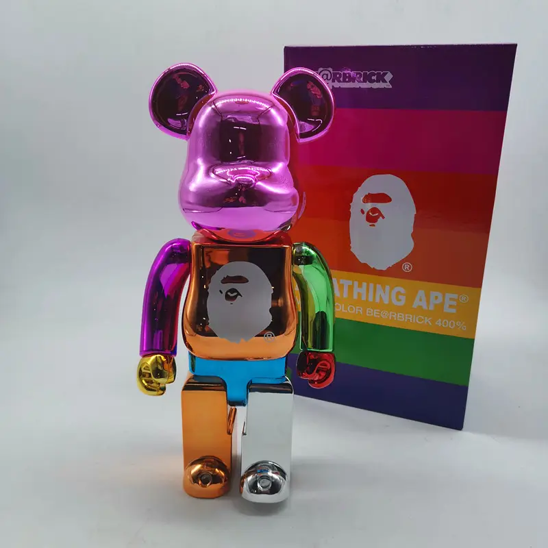 Figura DE ACCIÓN DE Bearbricklys Bear @ bricklys, juguete personalizado de 28cm, 7 colores, orangutans, bearbrick, venta al por mayor