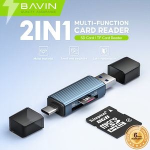 BAVIN OTG50 benutzer definierte tragbare Mini TF SD-Kartenleser Typ C USB 2 in 1 Speicher SD TF Kartenleser Adapter - Product Image 2