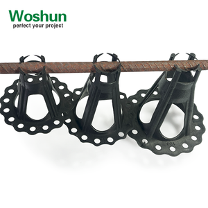Woshun TMP &amp; <strong>SOG</strong> 15mm - 75mm 5/8&quot; - 3&quot; PVC Rebar Chairs Spacers Concrete Spacers Plastic Rebar Spacers