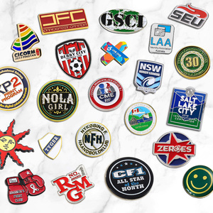 Classic Design Cast Durable Safety Pin Metal <strong>Badge</strong> Rubber Tag Pin <strong>Badge</strong> Maker for Teams and Clubs - Product Image 1