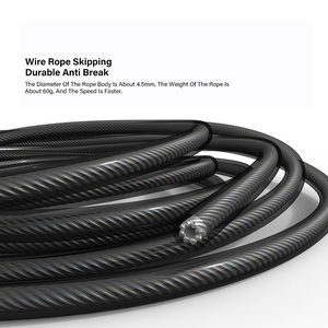 कस्टम लोगो के साथ फिटनेस समायोज्य भारी भारित उच्च गति रस्सी कूदना रस्सी - Product Image 4